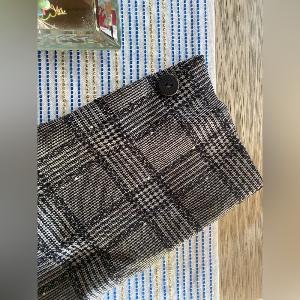 Vintage Gianni Versace 80s-90s Black/Gray Plaid Made In Italy Blazer Wool Blend - Picture 8 of 16